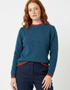 Irelandseye Slaney Crew Neck Sweater | Blue Marl