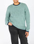 Slaney Crew Neck Sweater - Wool Cashmere Blend | Ocean Mist