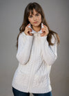 Aran Claddagh Zip Cardigan | Natural