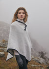 Ladies Herringbone Cape | Navy