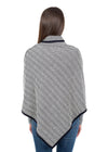Ladies Herringbone Cape | Navy Grey