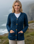 Gilet Aran pour femme de l'île Achill | Naturel