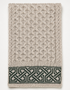 Écharpe nid d'abeille en laine mérinos Aran | Gris chiné