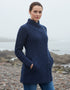 Aran Crafts Athenry Asymmetric Coat | Blue