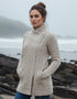 Aran Athenry Asymmetric Coat | Oatmeal