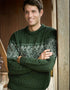 Aran Crafts Celtic Jacquard Sweater | Green