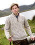 Aran Crafts Men's Half Zip Sweater | Oatmeal