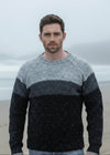 Aran Crafts Three Tone Donegal Sweater