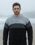 Aran Crafts Three Tone Donegal Wool Sweater - Irish Heritage Knitwear