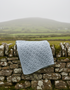 Aran Diamond Supersoft Merino Wool Blanket | Ocean Grey - Clearance