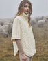 Aran Funnel Neck Cape | Natural