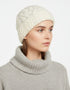 Aran Merino Wool Hat - Traditional Irish Cable Knit | Natural - Clearance