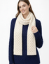 Aran Merino Wool Honeycomb Scarf | Natural