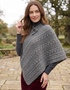 Aran Merino Wool Poncho | Grey - Clearance