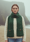 Aran Pocket Scarf | Green