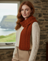 Aran-Schal aus reiner Wolle | Natur
