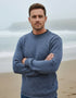 Aran Roll Neck Sweater | Denim