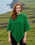 Aran Super Soft Poncho | Emerald Green - Clearance