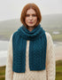 Aran Tree Of Life Scarf | Irish Sea