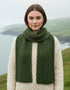 Aran Tree Of Life Scarf | Meadow Green