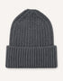 Aran Wool Ribbed Hat | Charcoal - Clearance