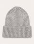 Aran Wool Ribbed Hat | Oatmeal - Clearance
