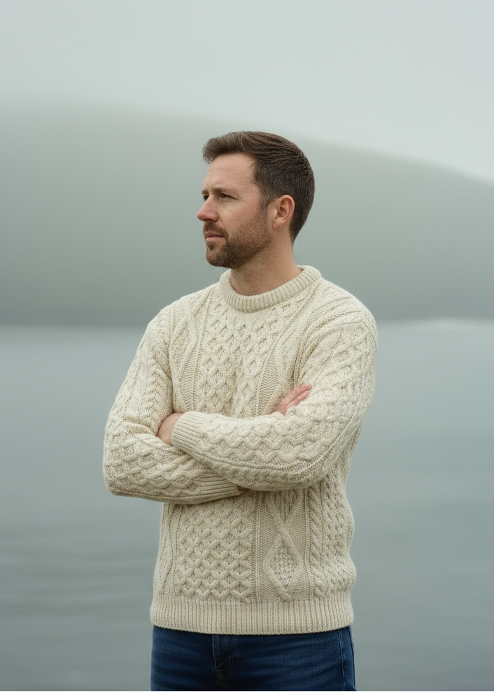 Aran Wool Sweater | Natural