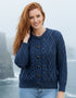 Ladies Aran Cardigan | Black Watch