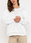 Cotton Ladies Sweater | White