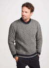 Aran Men's Stripe Sweater | Grey
