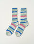 Soft Merino Wool Fair Isle Socks | Royal Pink Ecru