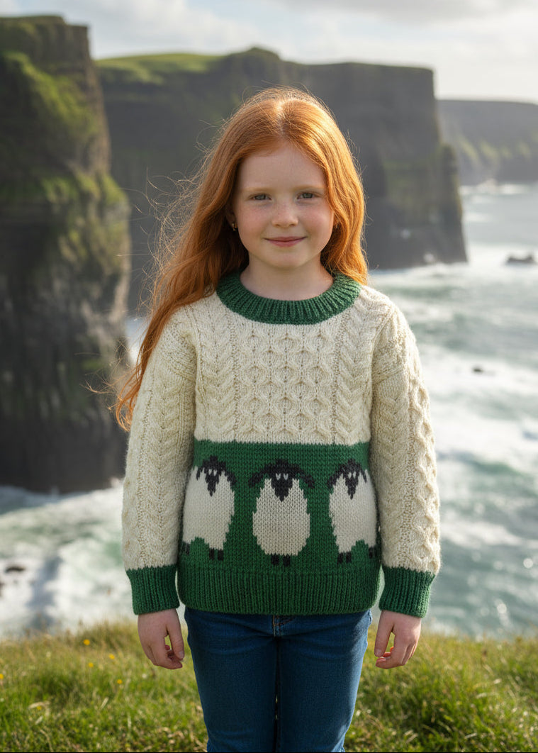 Children's Aran Sheep Sweater
