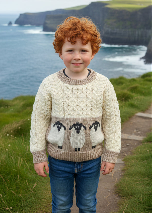 Children's Aran Sheep Sweater