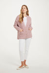 Valentia Aran Cardigan - Pink