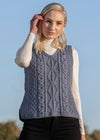 Aran Ladies Vest | Denim