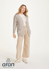 Downpatrick Ladies Aran Cardigan | Oatmeal