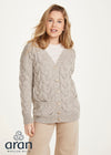 Downpatrick Ladies Aran Cardigan | Oatmeal