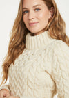 Aran Crew Neck Sweater - Natural