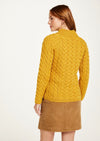 Aran Crew Neck Sweater - Sunflower