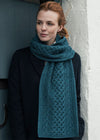 Aran Tree Of Life Scarf | Irish Sea