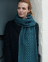 Aran Tree Of Life Scarf | Irish Sea