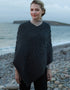Aran Super Soft Poncho | Charcoal