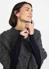 Aran Super Soft Poncho - Charcoal