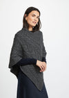 Aran Super Soft Poncho - Charcoal