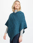 Aran Super Soft Poncho | Irish Sea