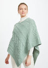 Aran Super Soft Poncho - Mint