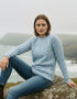 Aran Crew Neck Supersoft Sweater Blue Sail - Clearance