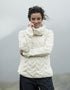 Aran Cowl Neck Chunky Sweater | Natural