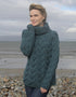 Aran Cowl Neck Chunky Sweater | Irish Sea