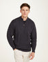 Ballycroy Mens Aran Half Zip Sweater | Charcoal - Clearance